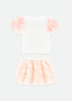 Roses Top And Skirt Set Snowdrop/Pink 13 Roses Top And Skirt Set Snowdrop/Pink -Angels Face Negozio Roses Set Pink Back