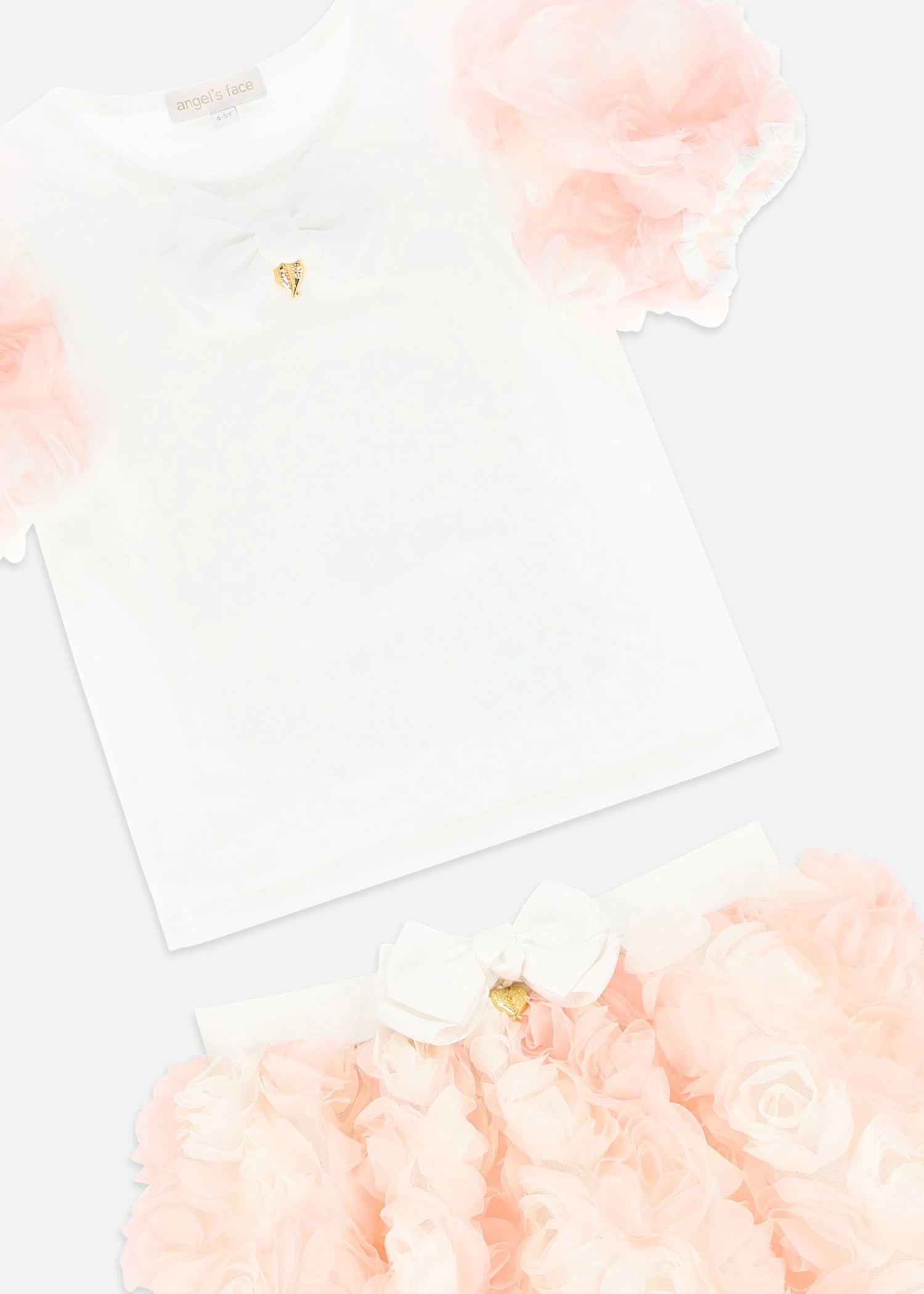 Roses Top And Skirt Set Snowdrop/Pink 7 Roses Top And Skirt Set Snowdrop/Pink - immagine 5