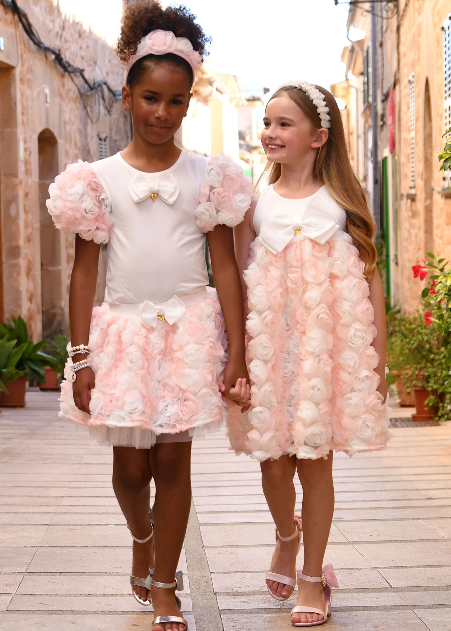 Roses Top And Skirt Set Snowdrop/Pink 5 Roses Top And Skirt Set Snowdrop/Pink - immagine 3
