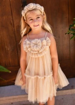 Rosheen Tulle Dress Gold -Angels Face Negozio Rosheen Dress Gold Campaign