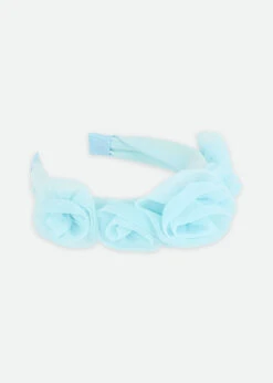 Rosie Tulle Aliceband Aqua -Angels Face Negozio Rosie Headband Aqua Side