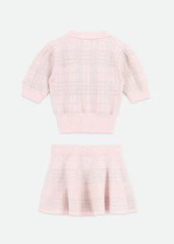 Rosina Knitted Co-ord Fairy Pink 9 Rosina Knitted Co-ord Fairy Pink -Angels Face Negozio Rosina Set Pink Back