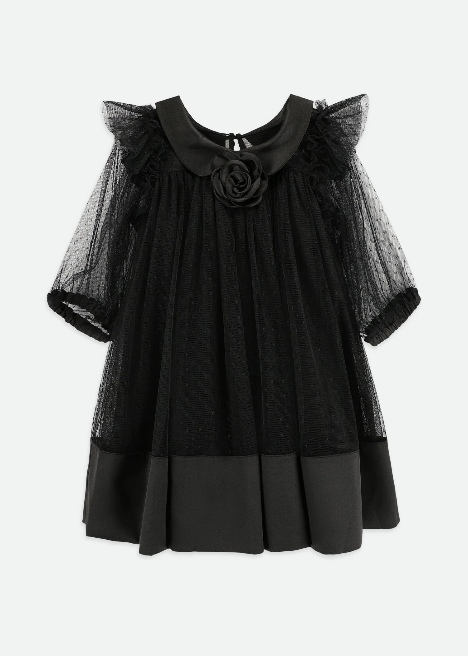 Roz Spotted Tulle Dress Black 3 Roz Spotted Tulle Dress Black
