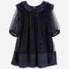 Roz Spotted Tulle Dress Navy 1 Roz Spotted Tulle Dress Navy -Angels Face Negozio Roz Dress Navy Front