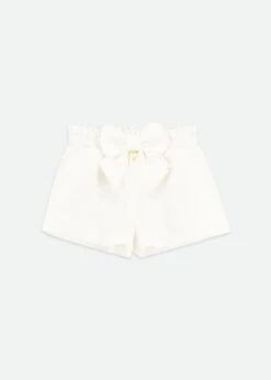 Ruthie Bow Jacquard Shorts Snowdrop