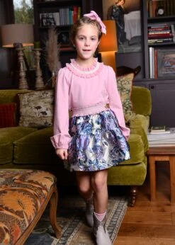 Nell Pleated Collar Top Tea Rose -Angels Face Negozio Sally Skirt Lilac Rose Lifestyle