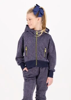 Samira Glitter Sweat Hoodie Navy -Angels Face Negozio Samira Hoddie Navy Lifestyle 1