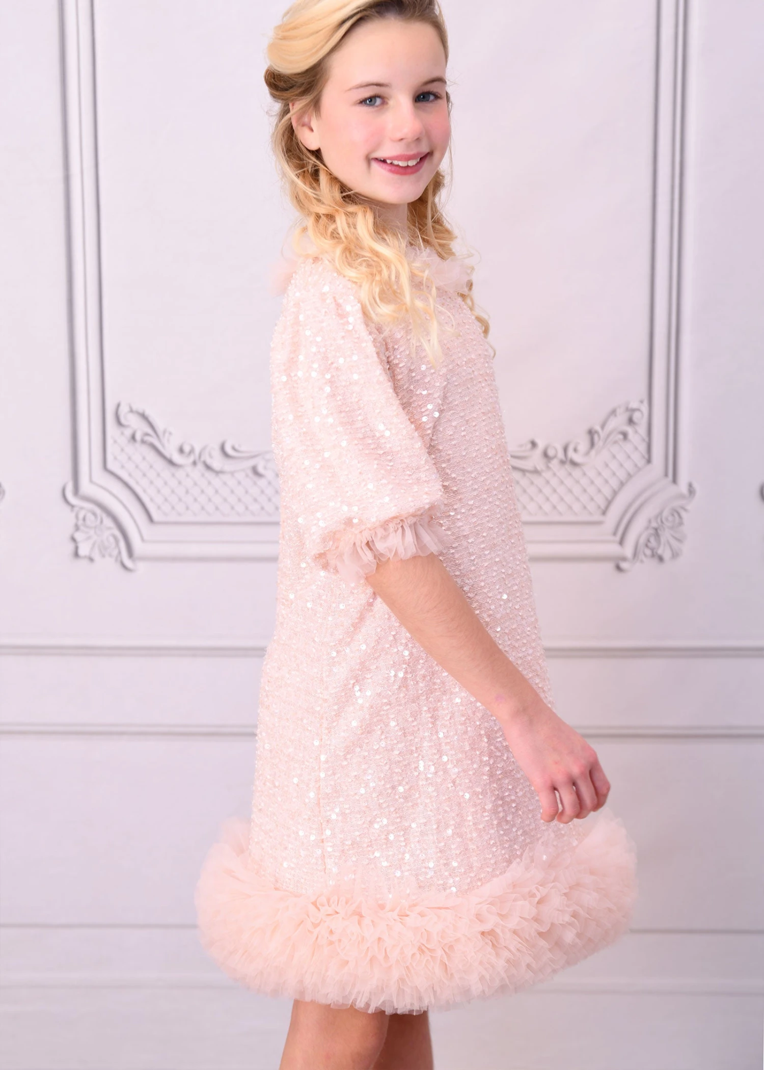 Sasha Sequin Dress Blush Pink 5 Sasha Sequin Dress Blush Pink - immagine 3
