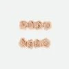 Satin Roses Hair Clip Champagne