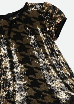 Shalini Houndstooth Sequin Dress Black/Gold -Angels Face Negozio Shalini Dress Black Detail 17cb1e7f 5891 45cb b9e0 c4b9ca656e8f