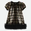 Shalini Houndstooth Sequin Dress Black/Gold 2 Shalini Houndstooth Sequin Dress Black/Gold -Angels Face Negozio Shalini Dress Black Front 91156d67 e208 48aa bea4 59d69d6cd21f