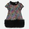 Shalini Sequin Dress Black Multi -Angels Face Negozio Shalini Dress Multi Front