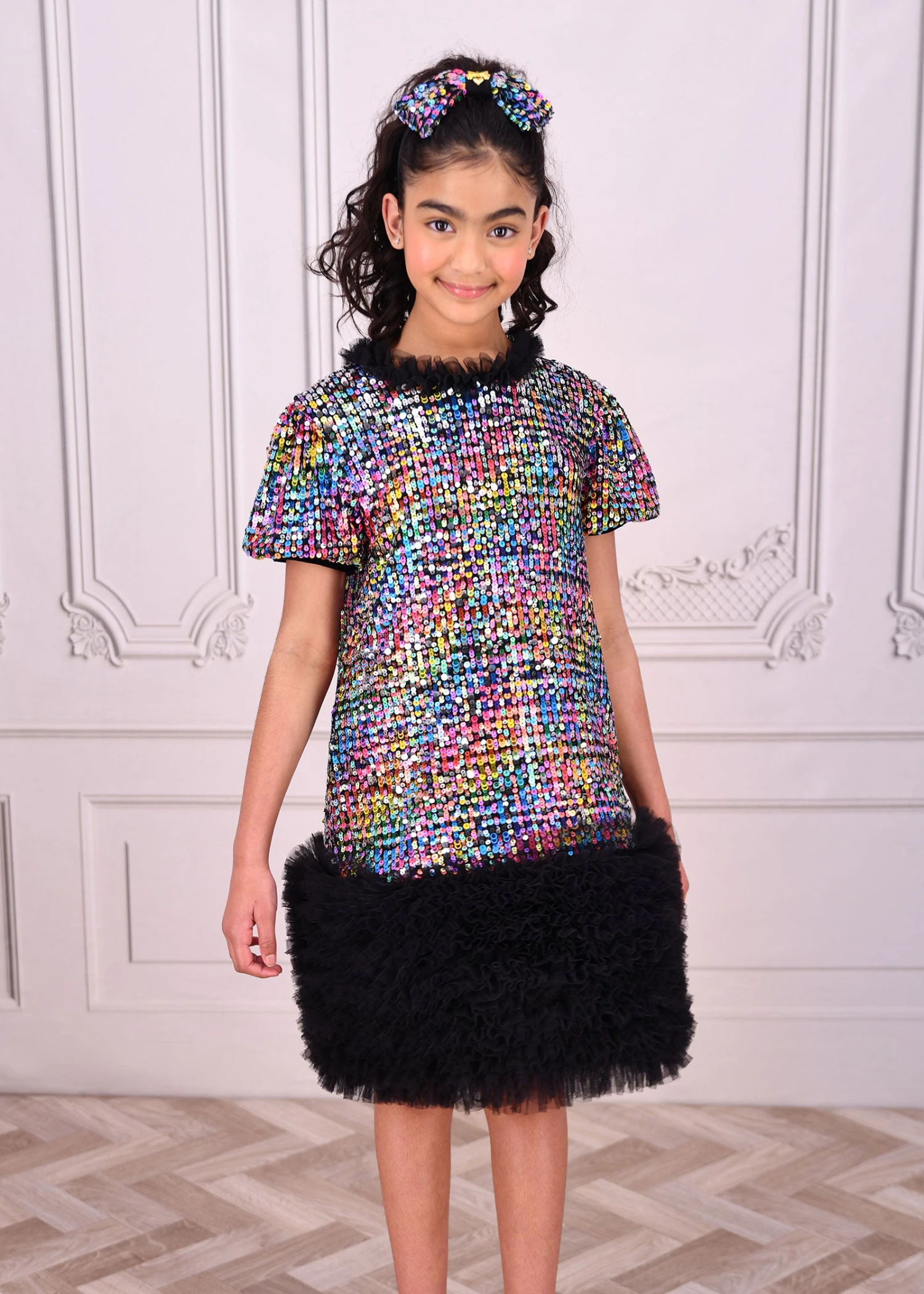 Shalini Sequin Dress Black Multi 4 Shalini Sequin Dress Black Multi - immagine 2