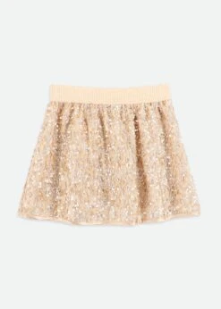 Sinead Sequin Skirt Caramel -Angels Face Negozio Sinead Skirt Gold Back