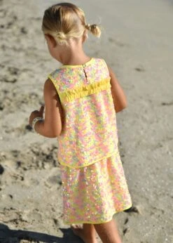 Sinead Sequin Skirt Sherbert Multi -Angels Face Negozio Sinead Skirt Sherbert Multi Campaign 1