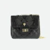 Skyla Quilted Black Bag -Angels Face Negozio Skyla Bag Black Front