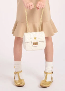 Skyla Quilted Pearl White Bag -Angels Face Negozio Skyla Quilted Bag Pearl White Lifestyle