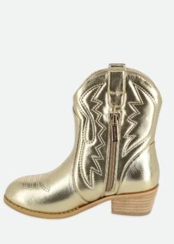 Soraya Metallic Cowboy Boot Gold -Angels Face Negozio Soraya Shoe Gold Back
