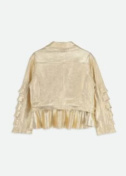Suzi Metallic Biker Jacket Gold -Angels Face Negozio Suzi Jacket Gold Back