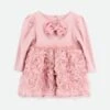 Talia Baby 3D Roses Dress Tea Rose