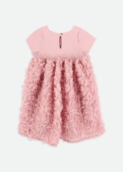 Talia 3D Roses Dress Tea Rose -Angels Face Negozio Talia Dress Tearose Back