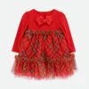 Tavia Baby Tartan Dress Red -Angels Face Negozio Tavia Dress Baby Red Front