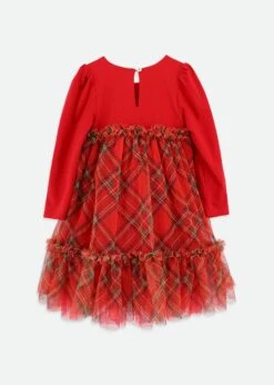 Tavia Tartan Dress Red -Angels Face Negozio Tavia Dress Red Back