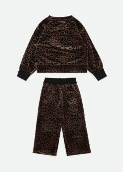 Teskey Leopard Top And Trouser Set Black -Angels Face Negozio Teskey Tracksuit Black Back