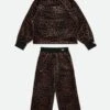 Teskey Leopard Top And Trouser Set Black -Angels Face Negozio Teskey Tracksuit Black Front