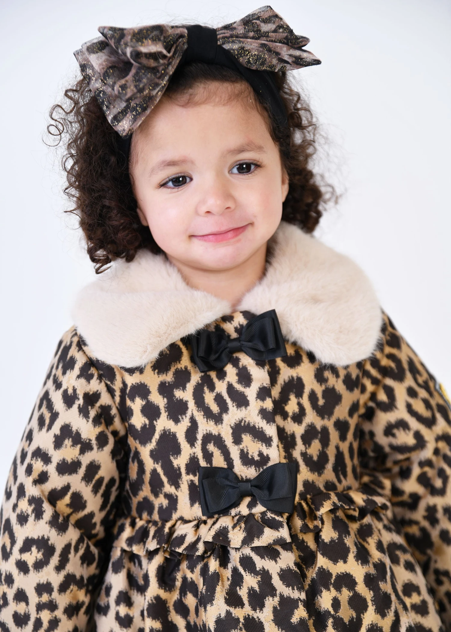 Tiff Leopard Tulle Baby Headband Black 4 Tiff Leopard Tulle Baby Headband Black - immagine 2