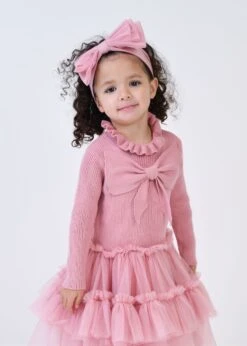 Tiff Tulle Baby Headband Tea Rose -Angels Face Negozio Tiff Baby Accessory Tea Rose Lifestyle