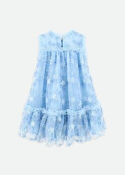 Tilly Sequin Flower Tulle Dress Pale Blue 13 Tilly Sequin Flower Tulle Dress Pale Blue -Angels Face Negozio Tilly Dress Blue Back