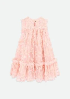 Tilly Sequin Flower Tulle Dress Pale Pink 15 Tilly Sequin Flower Tulle Dress Pale Pink -Angels Face Negozio Tilly Dress Pink Back