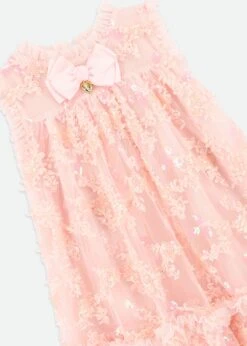 Tilly Sequin Flower Tulle Dress Pale Pink 14 Tilly Sequin Flower Tulle Dress Pale Pink -Angels Face Negozio Tilly Dress Pink Detail