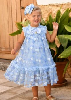 Tilly Sequin Flower Tulle Dress Pale Blue 9 Tilly Sequin Flower Tulle Dress Pale Blue -Angels Face Negozio Tilly Dress Pale Blue Campaign