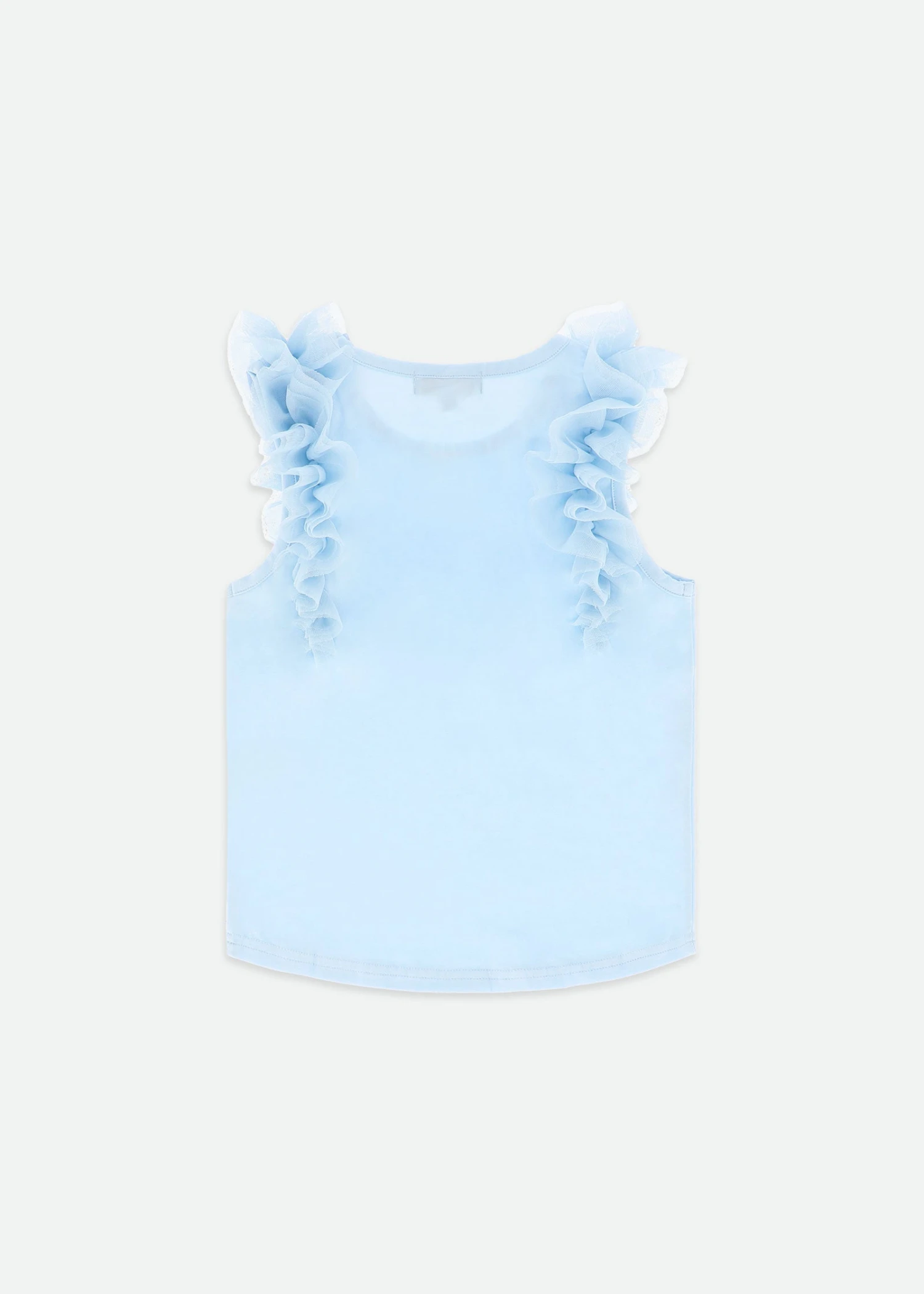 Toni Ruffle Trim Top Pale Blue 6 Toni Ruffle Trim Top Pale Blue - immagine 4