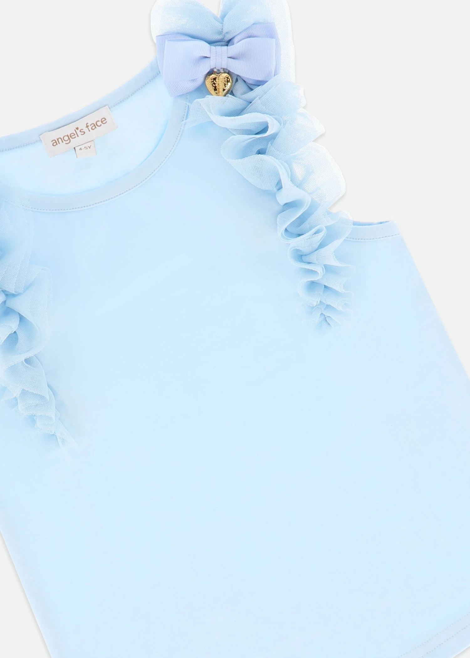 Toni Ruffle Trim Top Pale Blue 5 Toni Ruffle Trim Top Pale Blue - immagine 3
