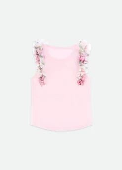 Toni Roses Ruffle Trim Top Pink 9 Toni Roses Ruffle Trim Top Pink -Angels Face Negozio Toni Top Pink Back