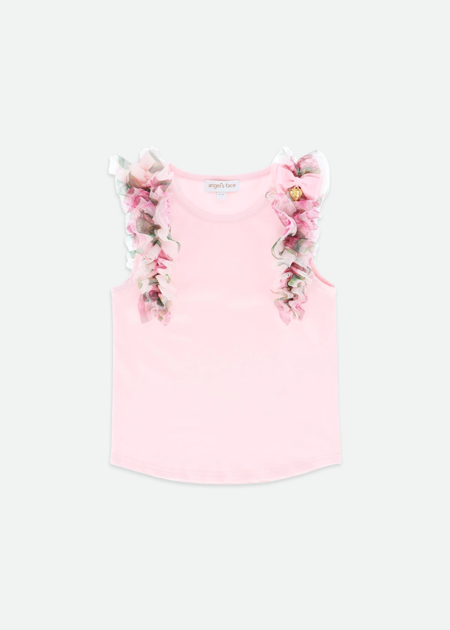 Toni Roses Ruffle Trim Top Pink 3 Toni Roses Ruffle Trim Top Pink