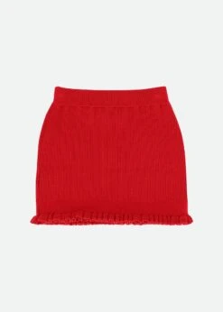 Troy Ribbed Skirt Red 11 Troy Ribbed Skirt Red -Angels Face Negozio Troy Skirt Red Back
