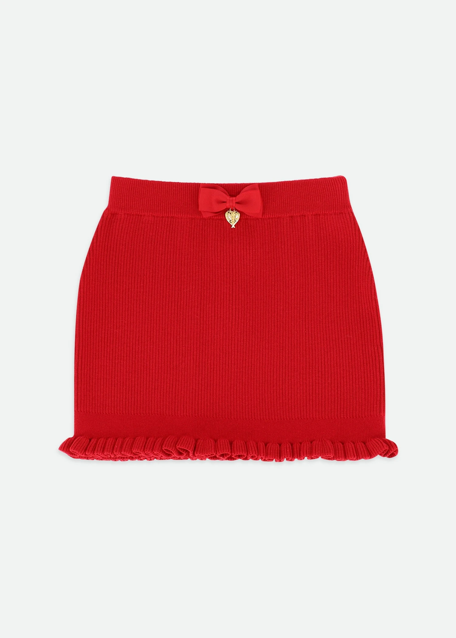 Troy Ribbed Skirt Red 3 Troy Ribbed Skirt Red