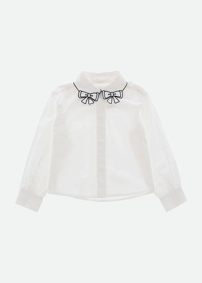 Trudie Blouse White/Navy 3 Trudie Blouse White/Navy