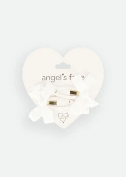 Two Pack Bow Clips Snowdrop