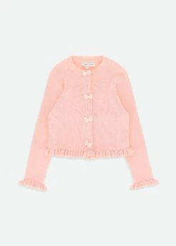 Tyler Ribbed Cardigan Peach