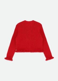 Tyler Ribbed Cardigan Red 11 Tyler Ribbed Cardigan Red -Angels Face Negozio Tyler Cardigan Red Back