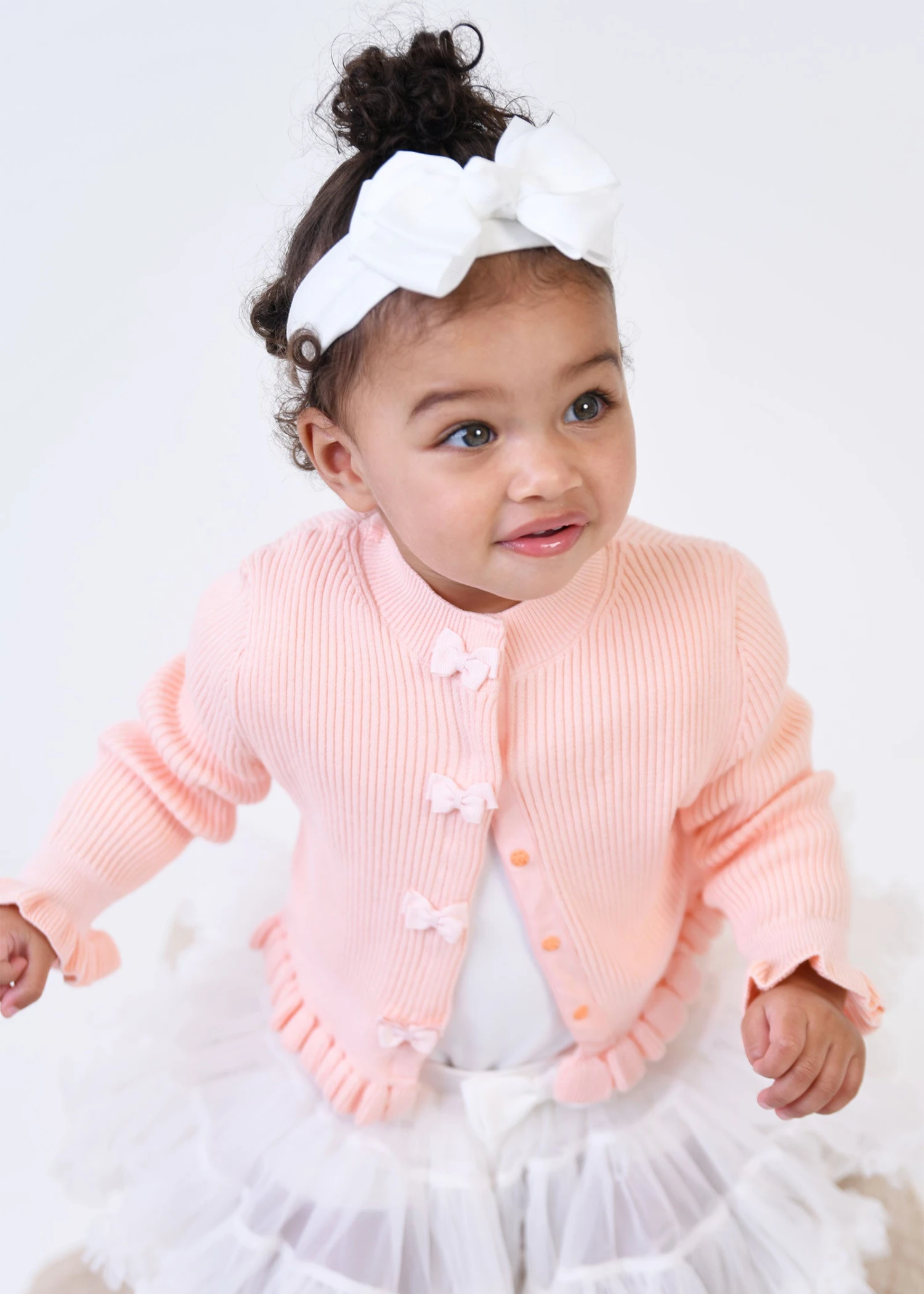 Tyler Baby Knitted Cardigan Peach 4 Tyler Baby Knitted Cardigan Peach - immagine 2