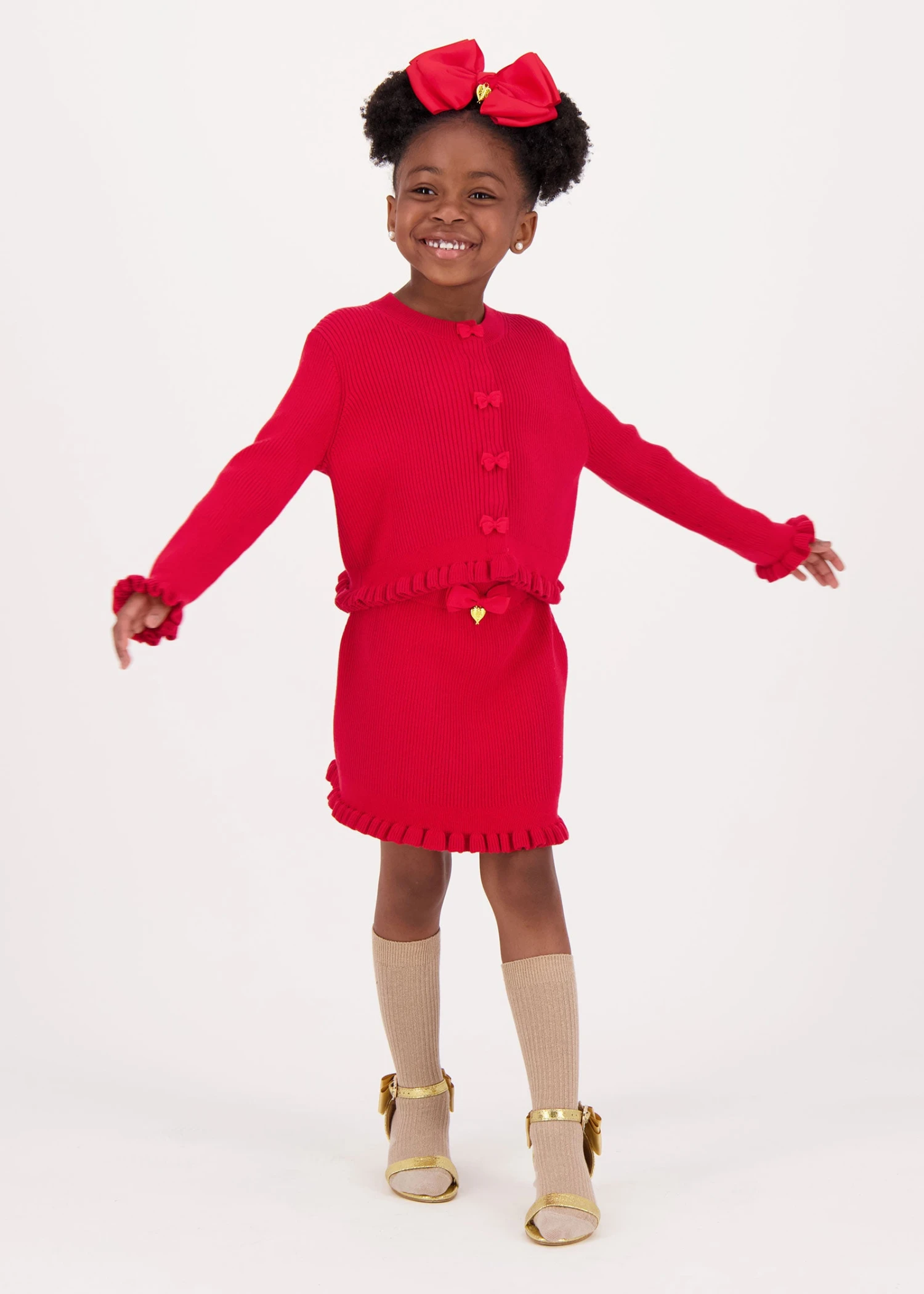 Tyler Ribbed Cardigan Red 5 Tyler Ribbed Cardigan Red - immagine 3