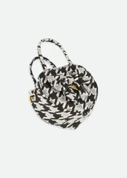 Valerie Houndstooth Jacquard Bag Black -Angels Face Negozio Valerie Bag Black Front
