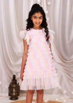 Waterfall Tulle Dress Rainbow -Angels Face Negozio Waterfall Dress Rainbow Lifestyle