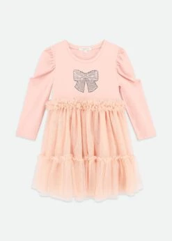 Winter Pleated Tulle Dress Blush Pink